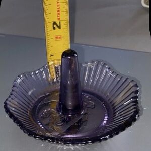 Elegant Purple Glass Ring Holder